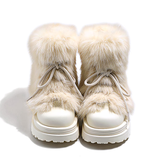 FUR PLATFORM BOOTS