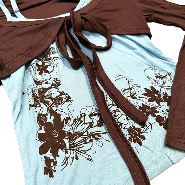 FLOWER CAMI SET