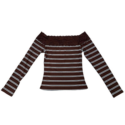 BORDER OFFSHOULDER TOPS