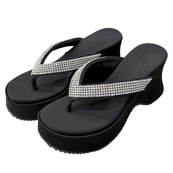 RHINESTONE PLATFORM SANDAL