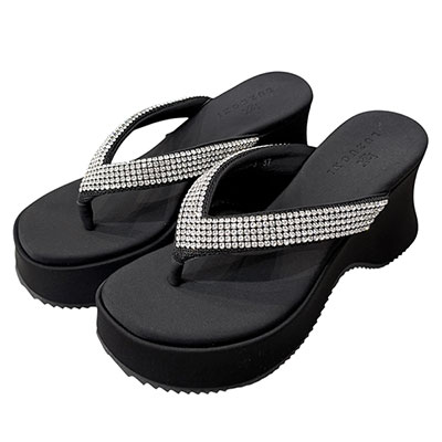 RHINESTONE PLATFORM SANDAL