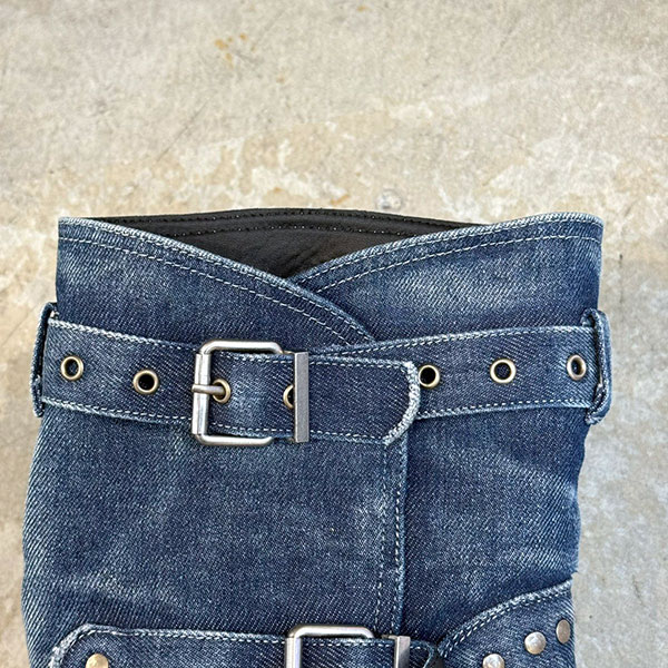 DENIM SANDAL BOOTS
