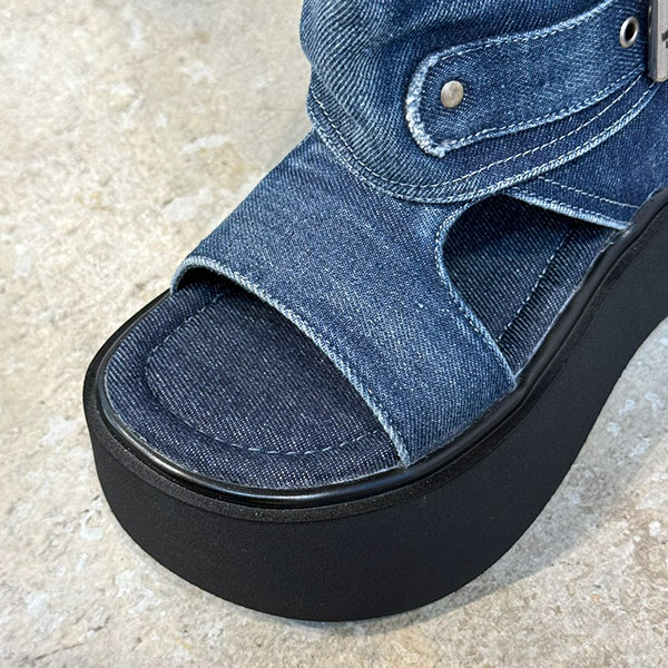 DENIM SANDAL BOOTS