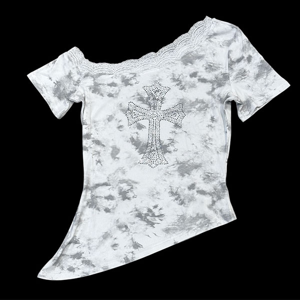 CROSS STUDS LACE CUTSEW