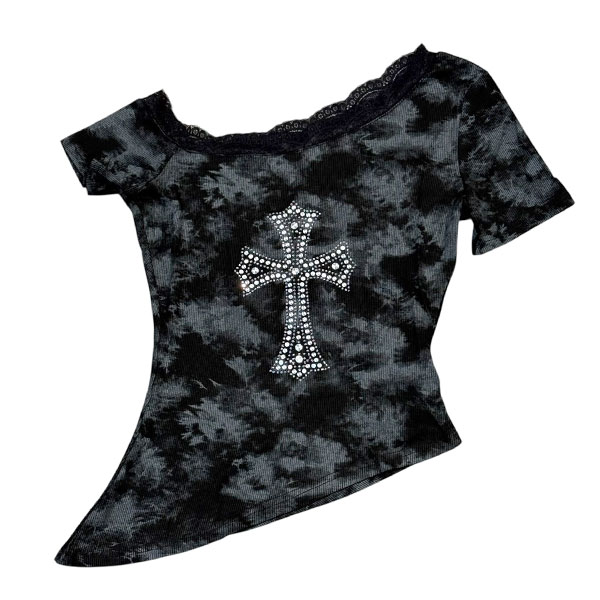 CROSS STUDS LACE CUTSEW
