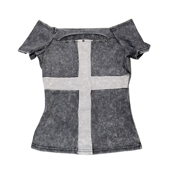CROSS STUDS PIGMENT TEE