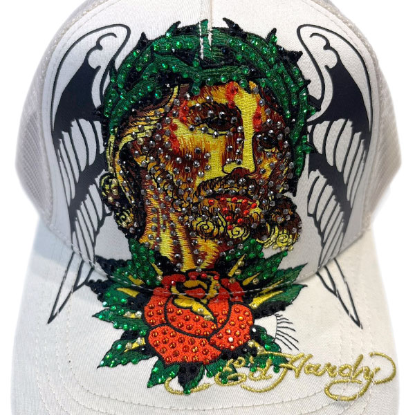 CHRIST RHINESTONE TRUCKER HAT