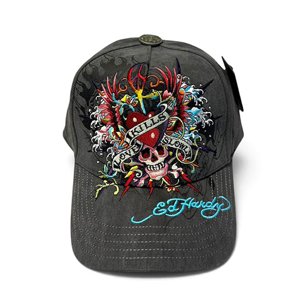 LKS EXPLOSION WASHED EMBROIDERED GREY TWILL TRUCKER
