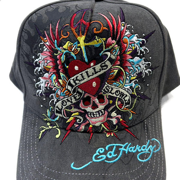 LKS EXPLOSION WASHED EMBROIDERED GREY TWILL TRUCKER