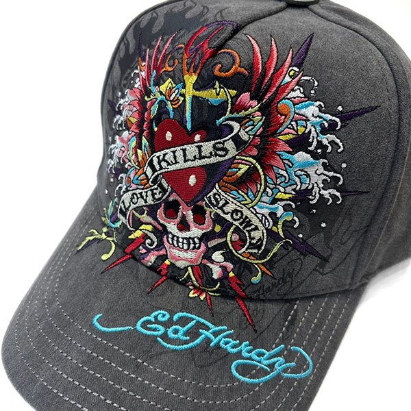 LKS EXPLOSION WASHED EMBROIDERED GREY TWILL TRUCKER