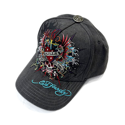 LKS EXPLOSION WASHED EMBROIDERED GREY TWILL TRUCKER