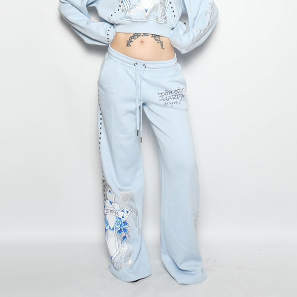 CROSS WING STUDDED FLEECE SWEATPANT