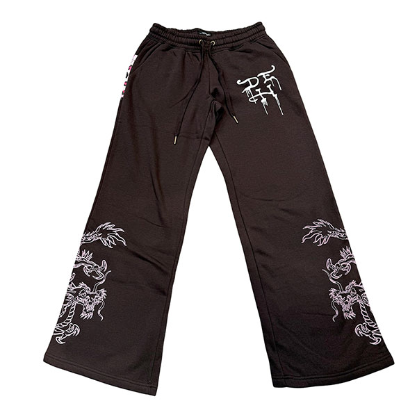 PINK LEOPARD RHINESTONE SWEATPANT