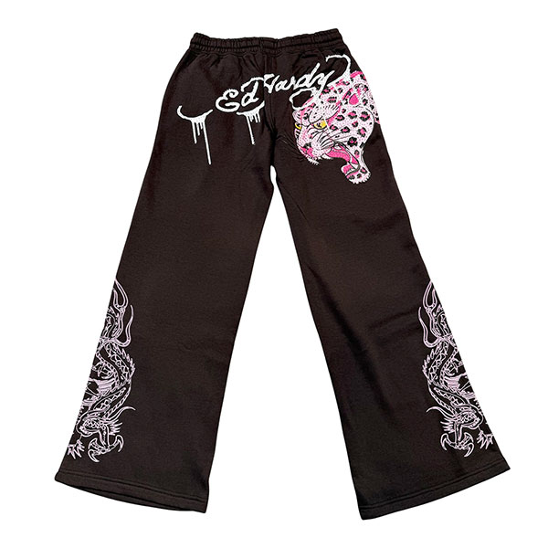 PINK LEOPARD RHINESTONE SWEATPANT