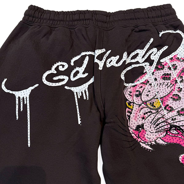 PINK LEOPARD RHINESTONE SWEATPANT
