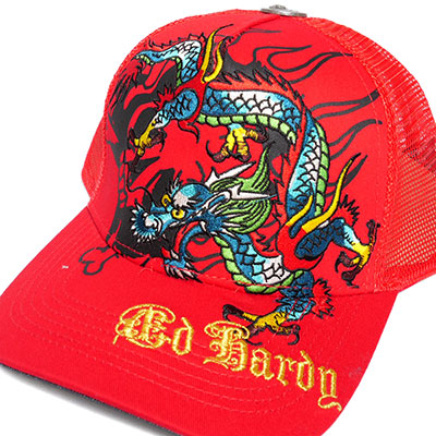 EMBROIDERED DRAGON TRUCKER HAT
