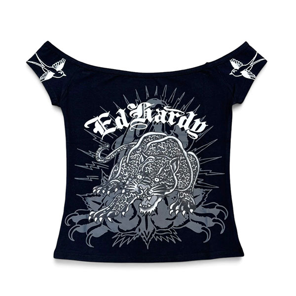 LEOPARD PANTHER OFF SHOULDER TOP