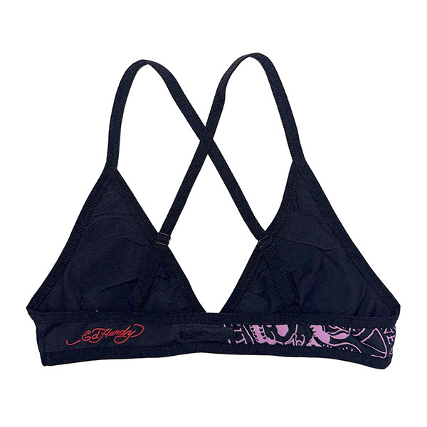 RIBBON SKULL CRISS CROSS BRALETTE