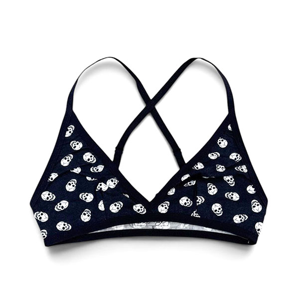 SKULLS CRISS CROSS BRALETTE