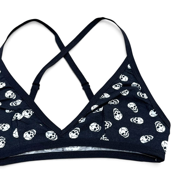 SKULLS CRISS CROSS BRALETTE