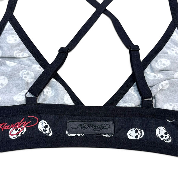 SKULLS CRISS CROSS BRALETTE