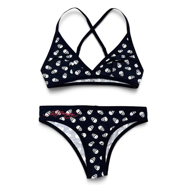 SKULLS CRISS CROSS BRALETTE