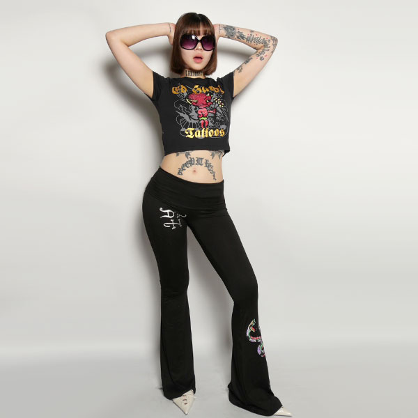 PANTHER SNAKE FOLD OVER YOGA PANTS