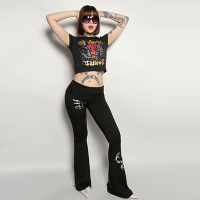 PANTHER SNAKE FOLD OVER YOGA PANTS