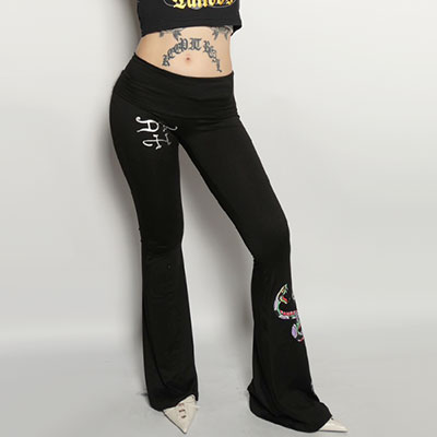 PANTHER SNAKE FOLD OVER YOGA PANTS