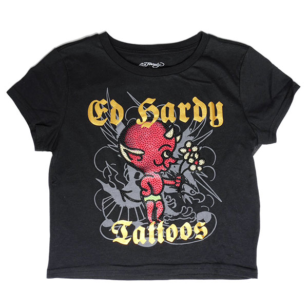 BABY DEVIL RHINESTONE BABY TEE
