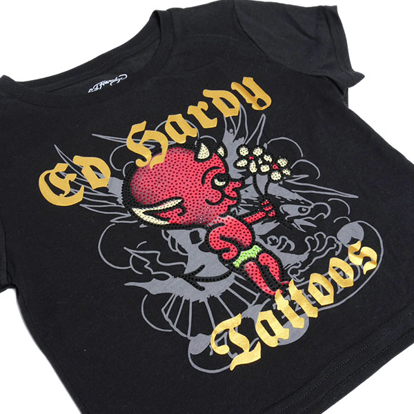 BABY DEVIL RHINESTONE BABY TEE