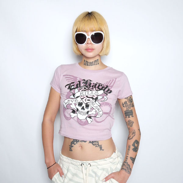 ZEBRA LKS SKULL BABY TEE