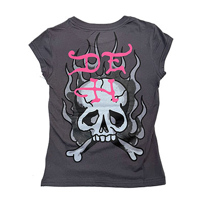 3 POLKA DOT HEARTS CAP SLEEVE TEE