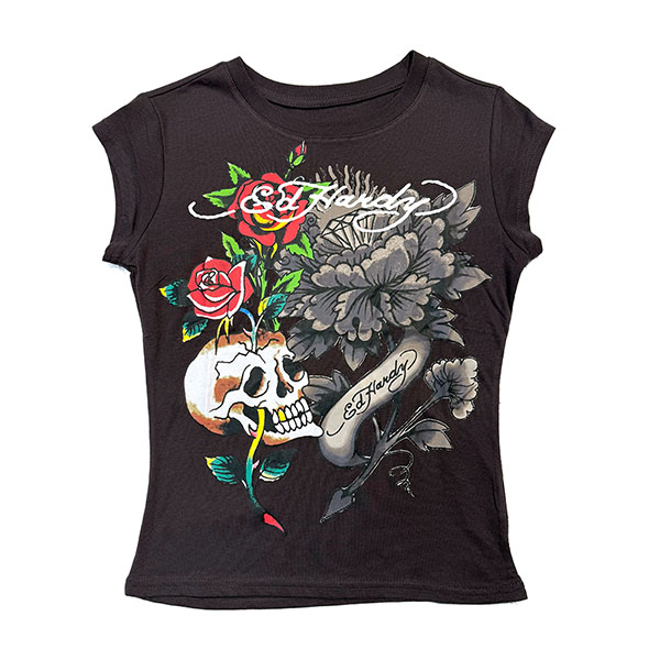 SKULL ROSES CAP TEE