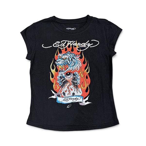 FIRE TIGER CAP SLEEVE TEE