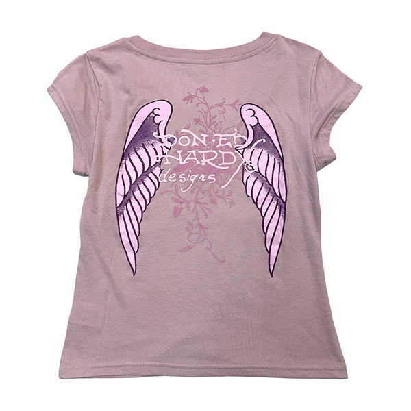 STRIPED CROSS WINGS V-NECK TEE