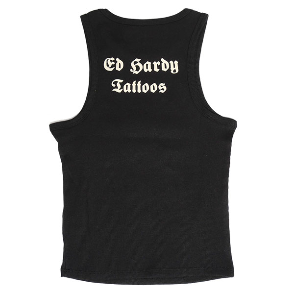 BLACK ROSE RHINESTONE TANK