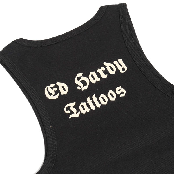 BLACK ROSE RHINESTONE TANK