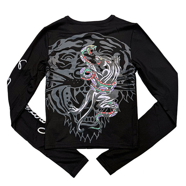 PANTHER SNAKE LONG SLEEVE CROP SHIRT