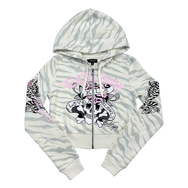 LKS ZEBRA SKULL ZIP HOODIE