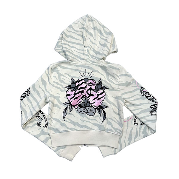 LKS ZEBRA SKULL ZIP HOODIE