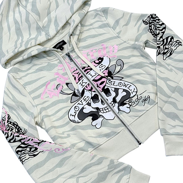 LKS ZEBRA SKULL ZIP HOODIE