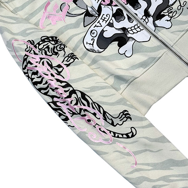 LKS ZEBRA SKULL ZIP HOODIE