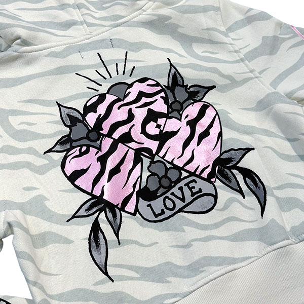 LKS ZEBRA SKULL ZIP HOODIE