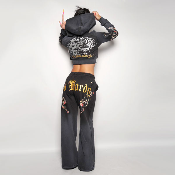 PANTHER CROPPED ZIP HOODE