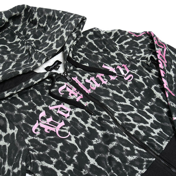 LKS PINK SKULL ZIP FRONT HOODIE