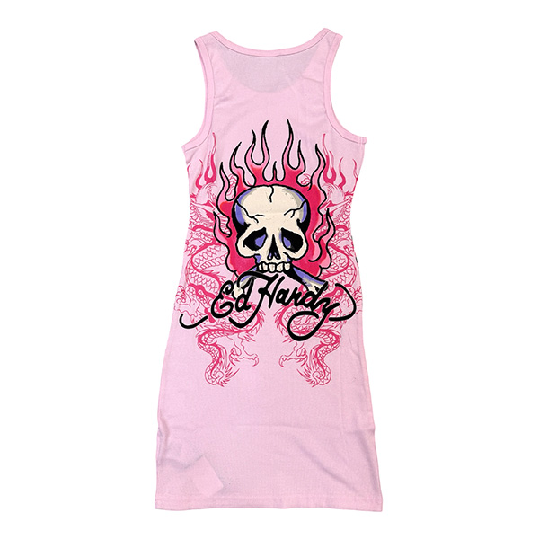 PINK LEOPARD RIB TANK DR