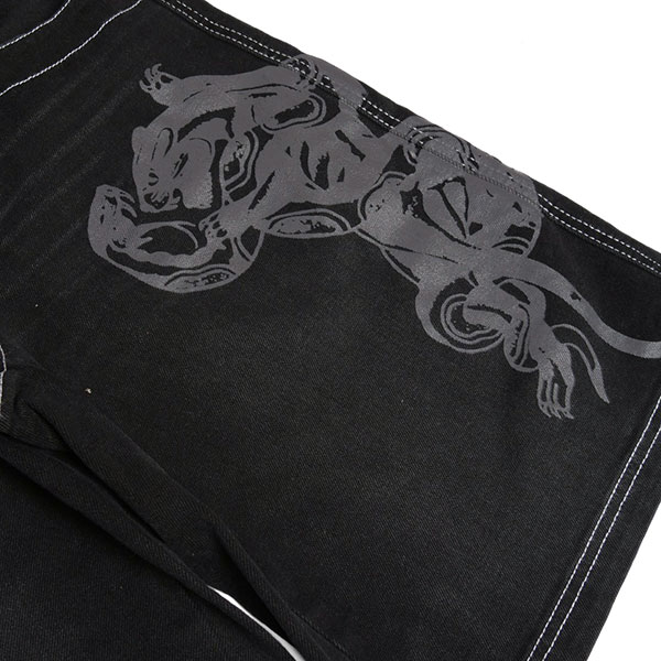 PANTHER HEART DENIM JORT