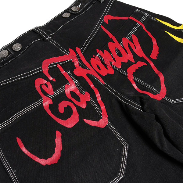 PANTHER HEART DENIM JORT