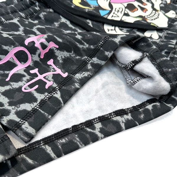 LSK PINK SKULL FLEECE SHORT
